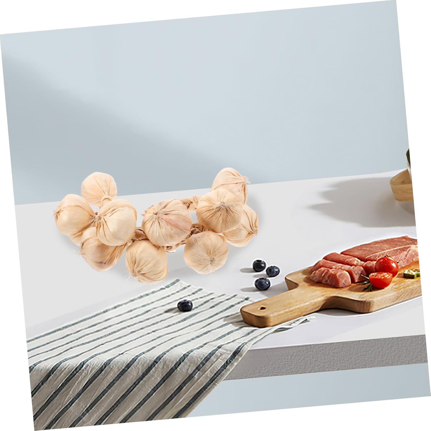 SOLUSTRE Lifelike Fake Garlic String Decor