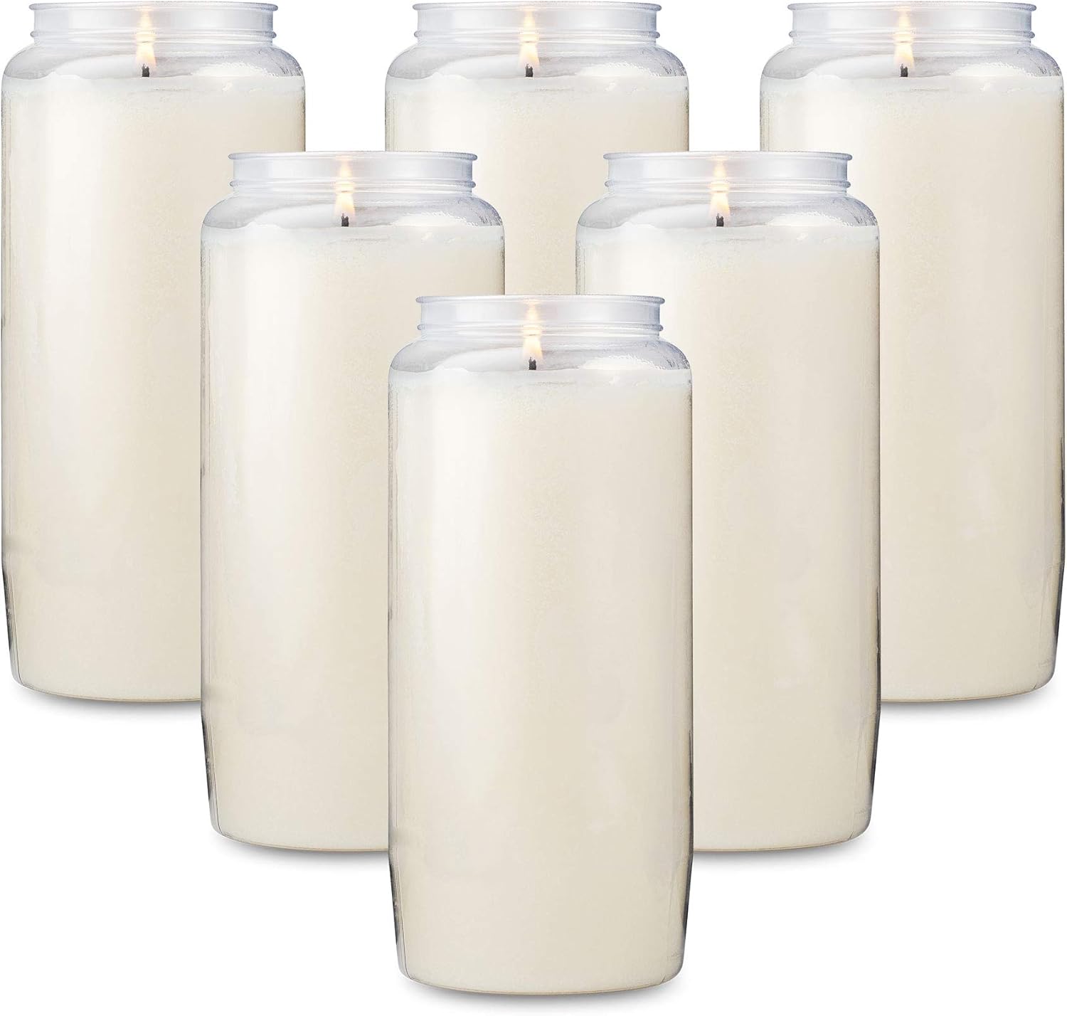 Tribello 6 Day Candles 6 Pack White Pillar Candles