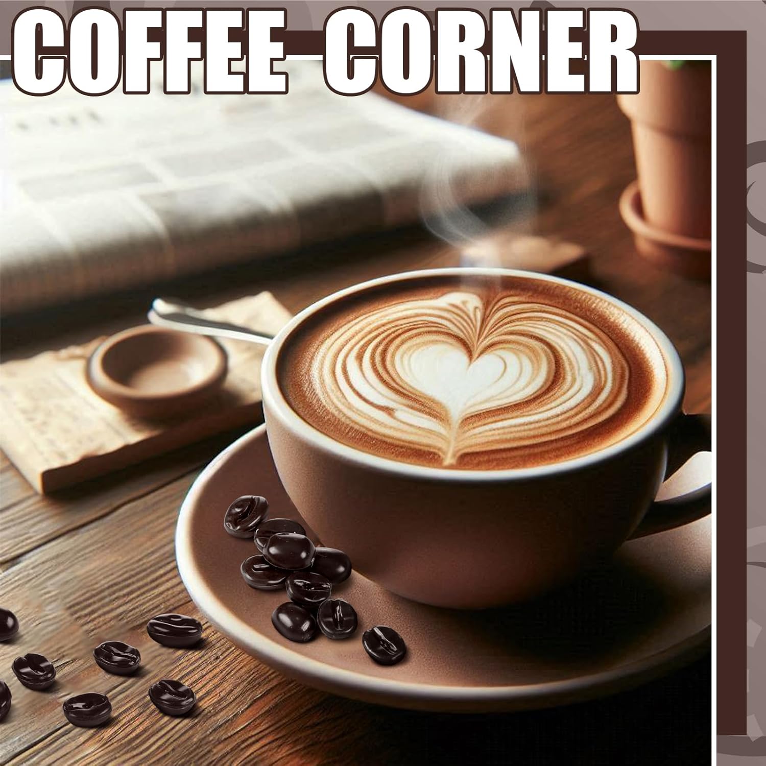 1000g Fake Coffee Beans Bulk for Decor and Crafts