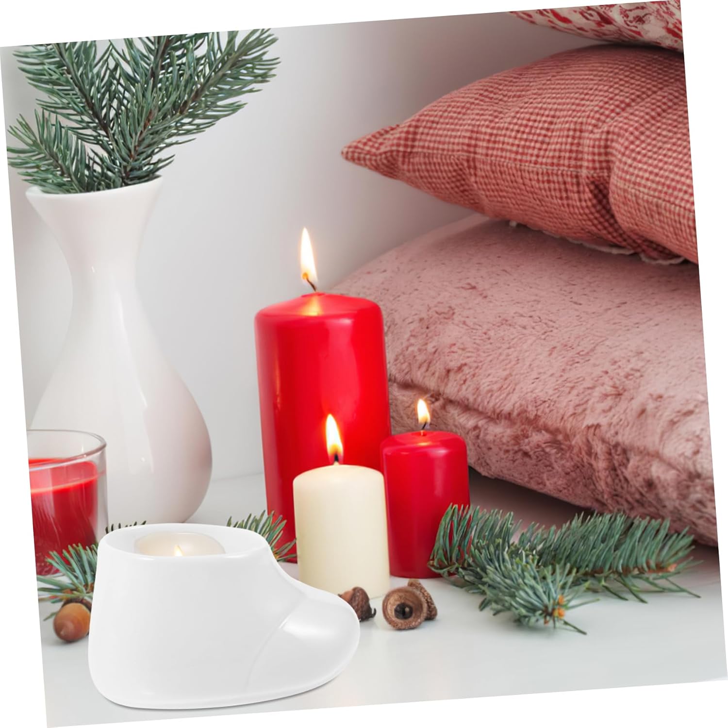 Christmas Boots Candle Holder Festive Decor