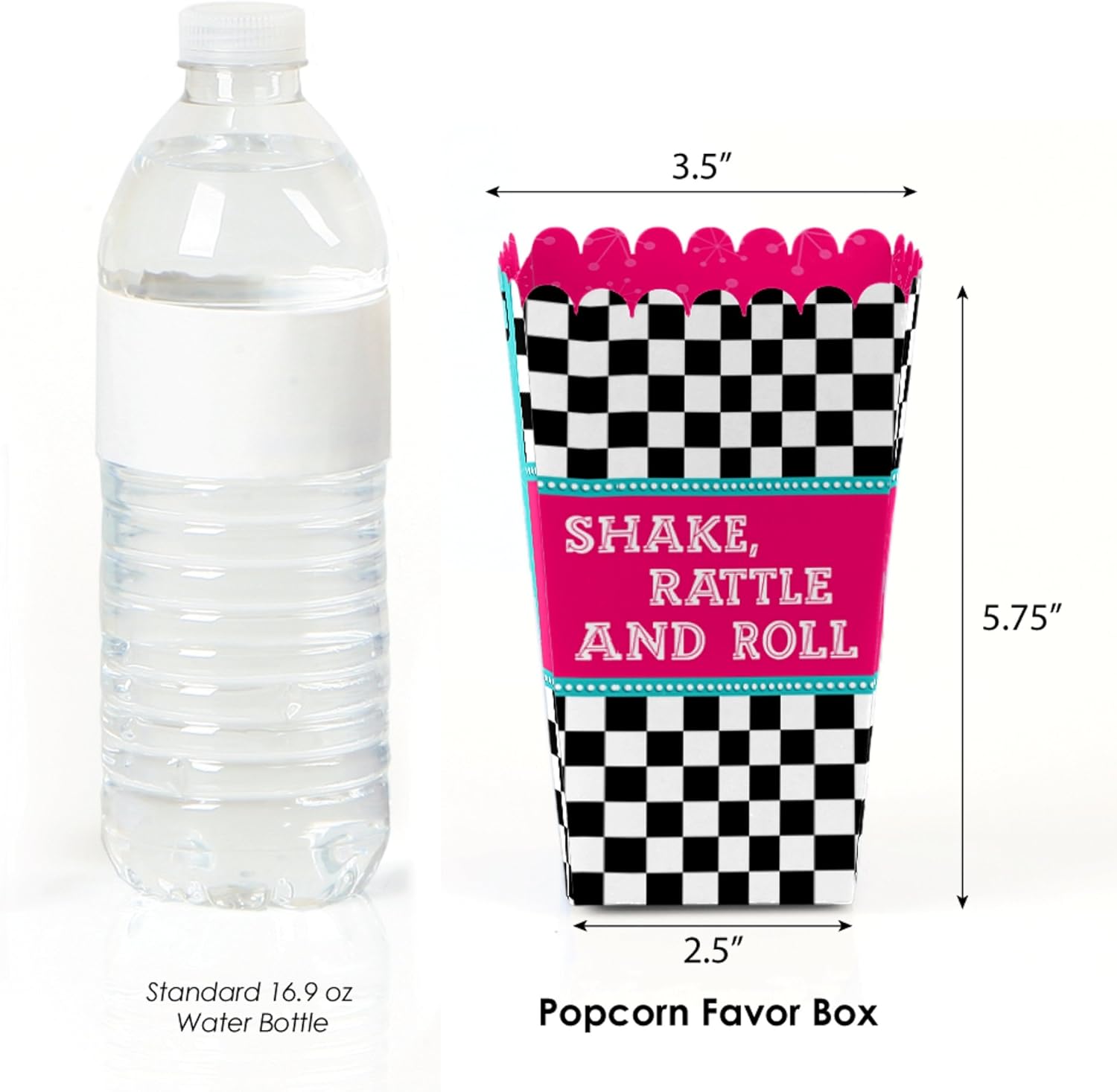 50s Sock Hop Popcorn Treat Boxes Set of 12