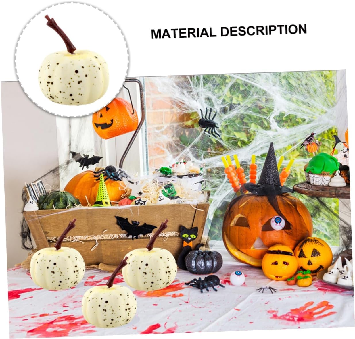 Garneck 20pcs Mini Artificial Pumpkins for Halloween Decorations