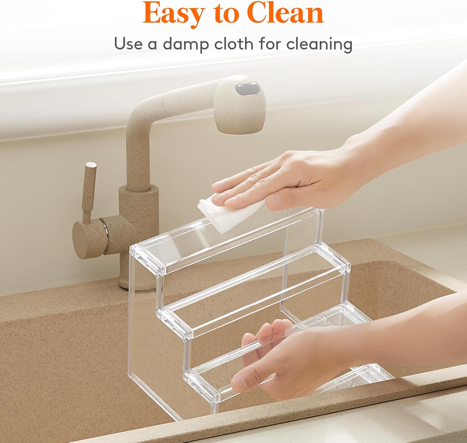 Lifewit 4 Tier Clear Display Riser Stand 9 Inch 1-Pack