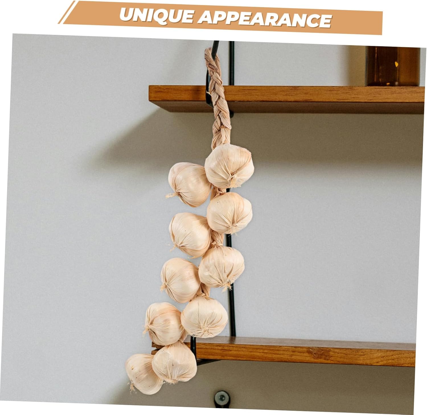 Cabilock 3Pcs Artificial Garlic Strings Kitchen Decor