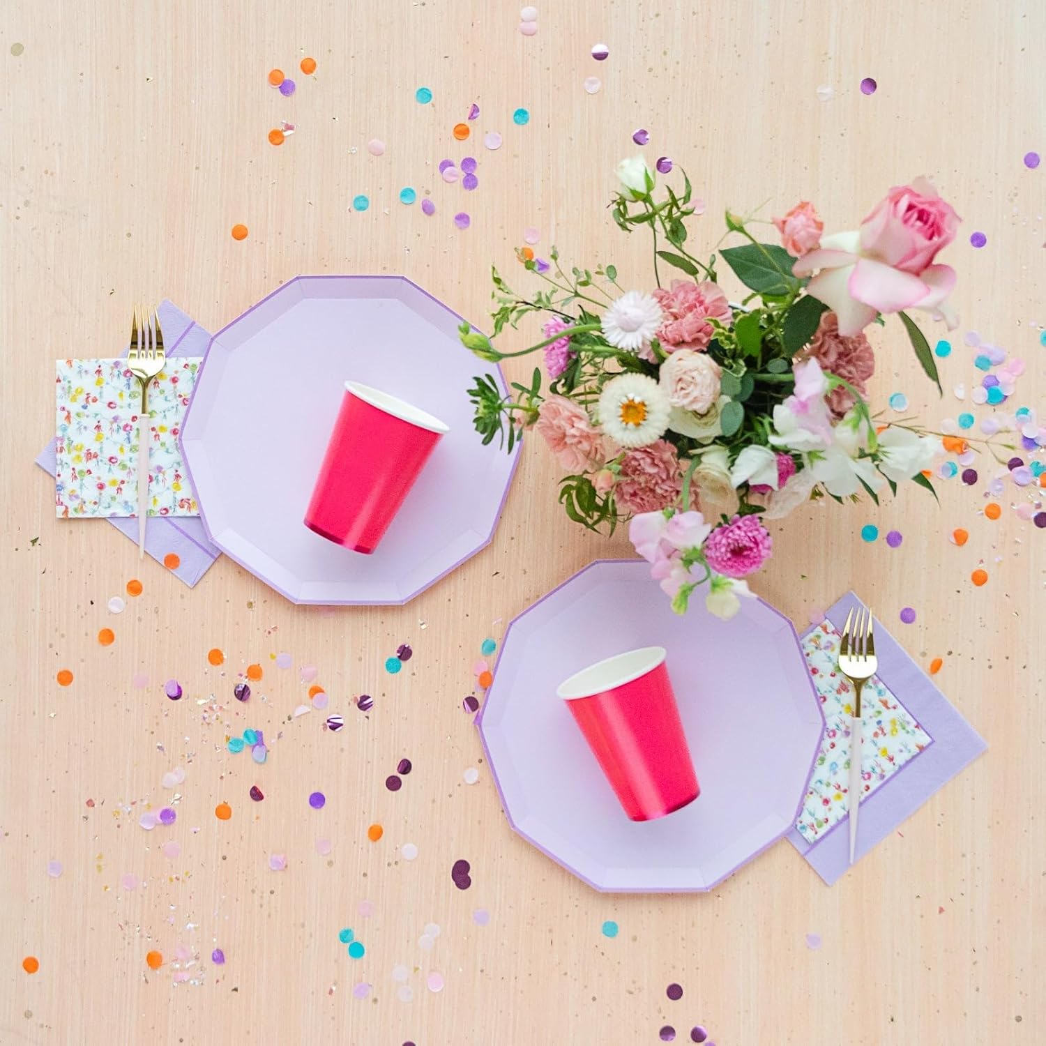 Lilac Purple Paper Plates 105 Inch Pack of 8