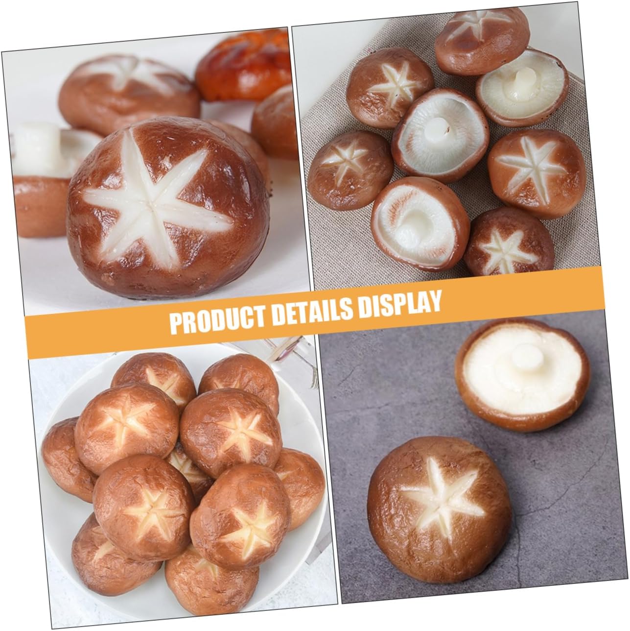 5pcs Fake Shiitake Mushroom Models for Photography Props