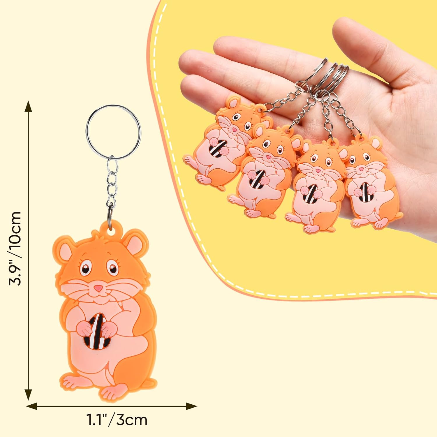 iMagitek 24 Pack Hamster Keychains for Parties