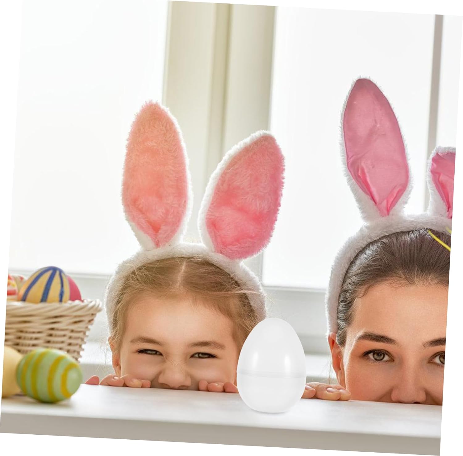 6Pcs Jumbo Transparent Fillable Easter Eggs for Parties