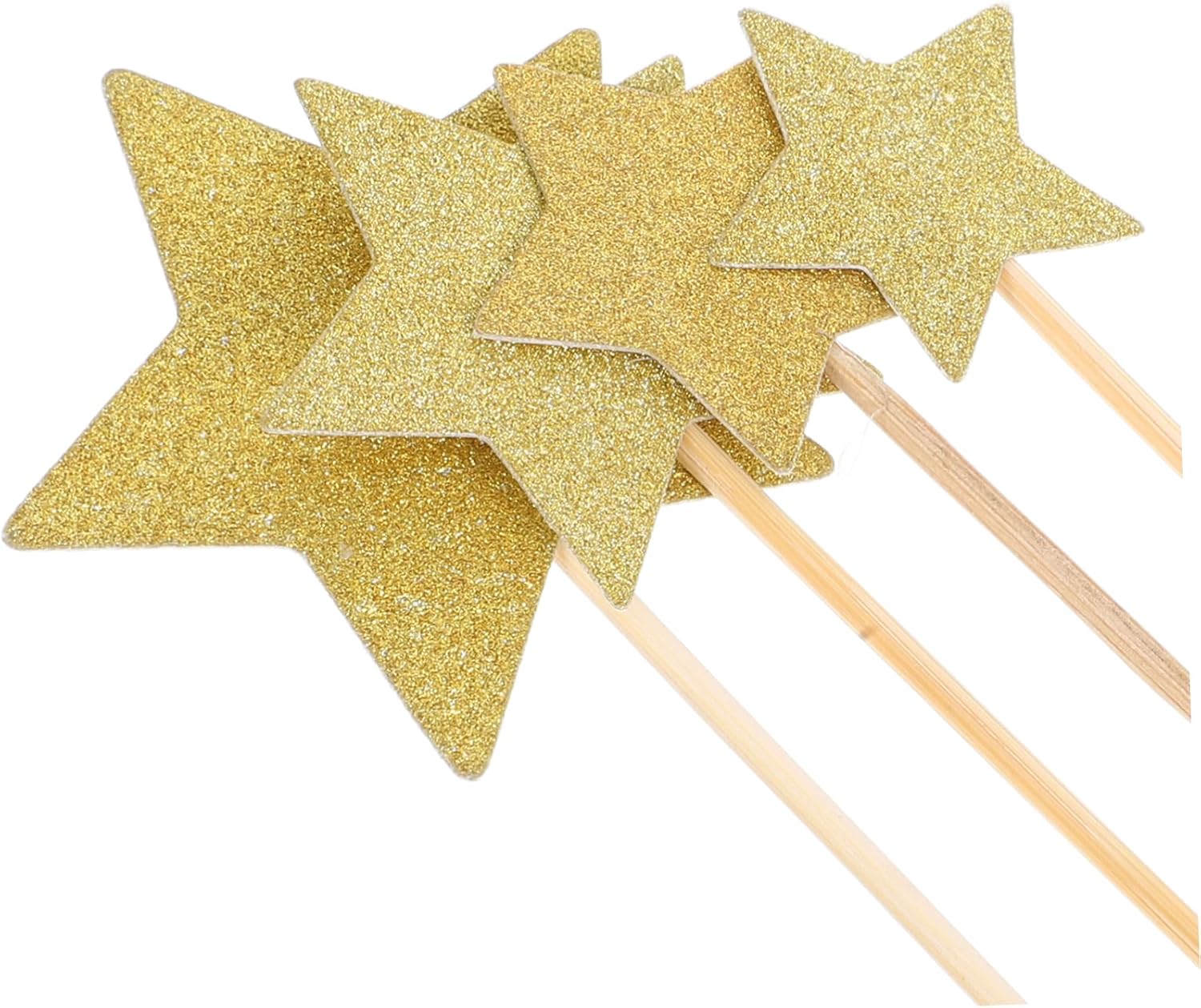 Cabilock Star Cupcake Toppers Glitter Decorations