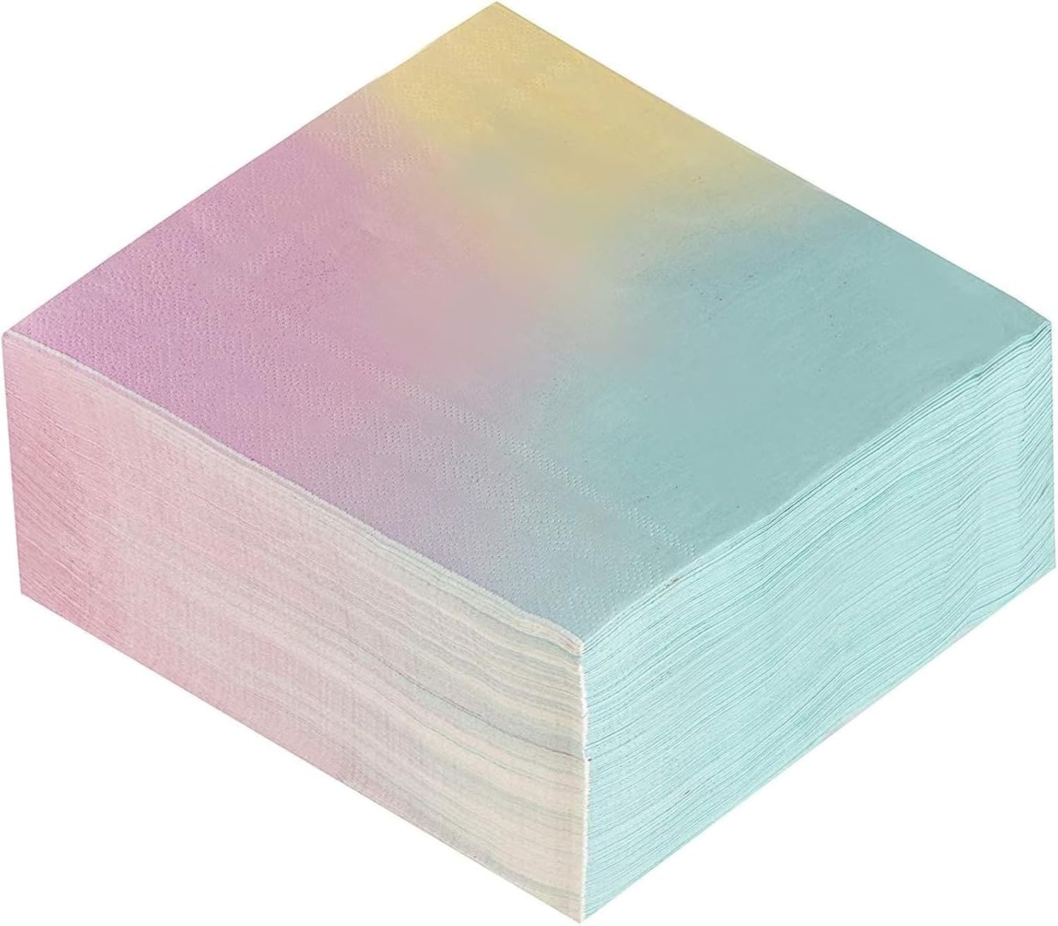 150 Pack Rainbow Cocktail Napkins 2 Ply 65x65 In