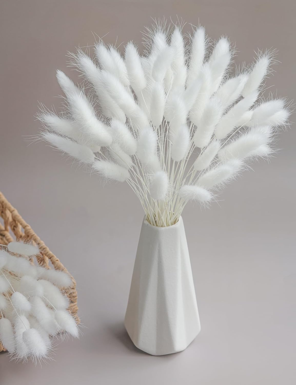 120 Sticks Dried Bunny Tail Flowers for Decor