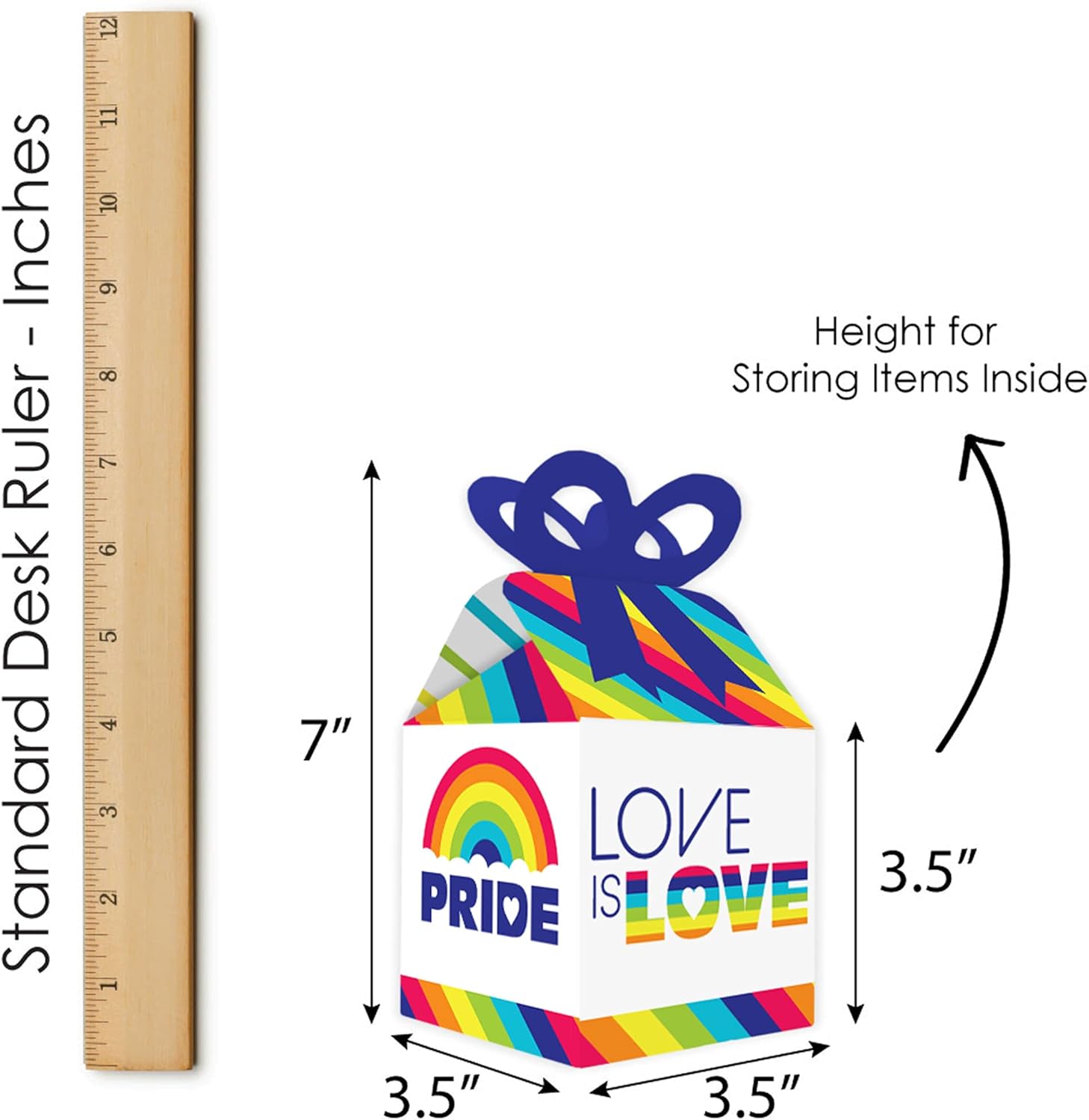 Big Dot of Happiness Love is Love Bow Boxes Set of 12