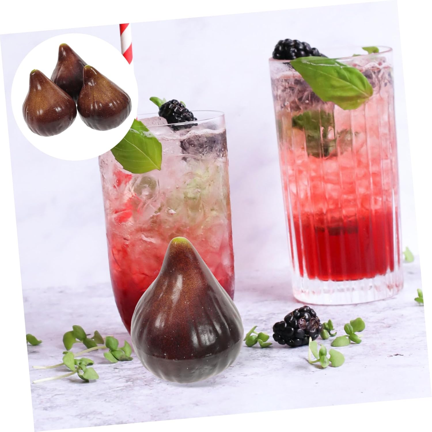 ABOOFAN 5Pcs Artificial Fig Fruit Models Decorative Props