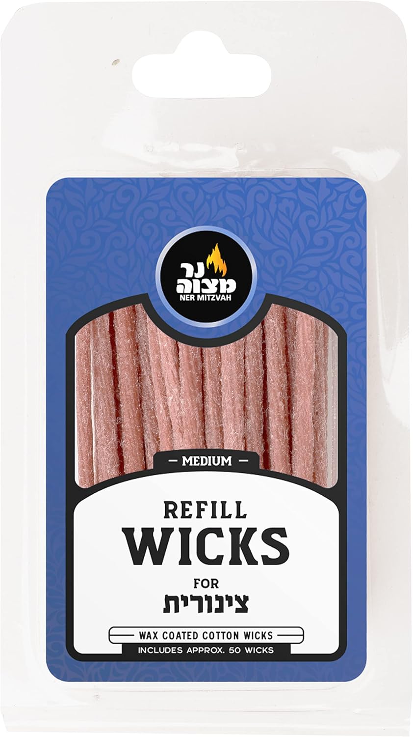 Ner Mitzvah Cotton Wicks for Oil Candles Pack of 50