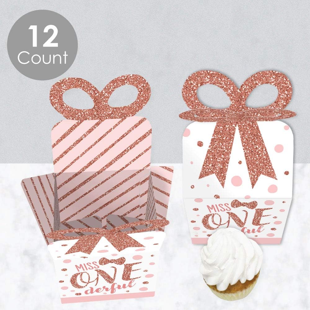 Big Dot of Happiness 1st Birthday Bow Box Set of 12