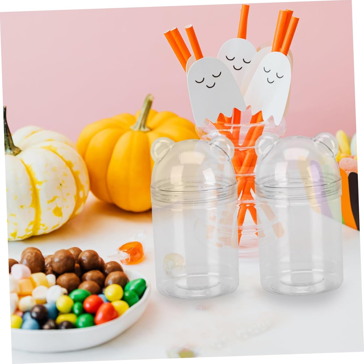 8pcs Transparent Candy Storage Bottles for Parties and Weddings