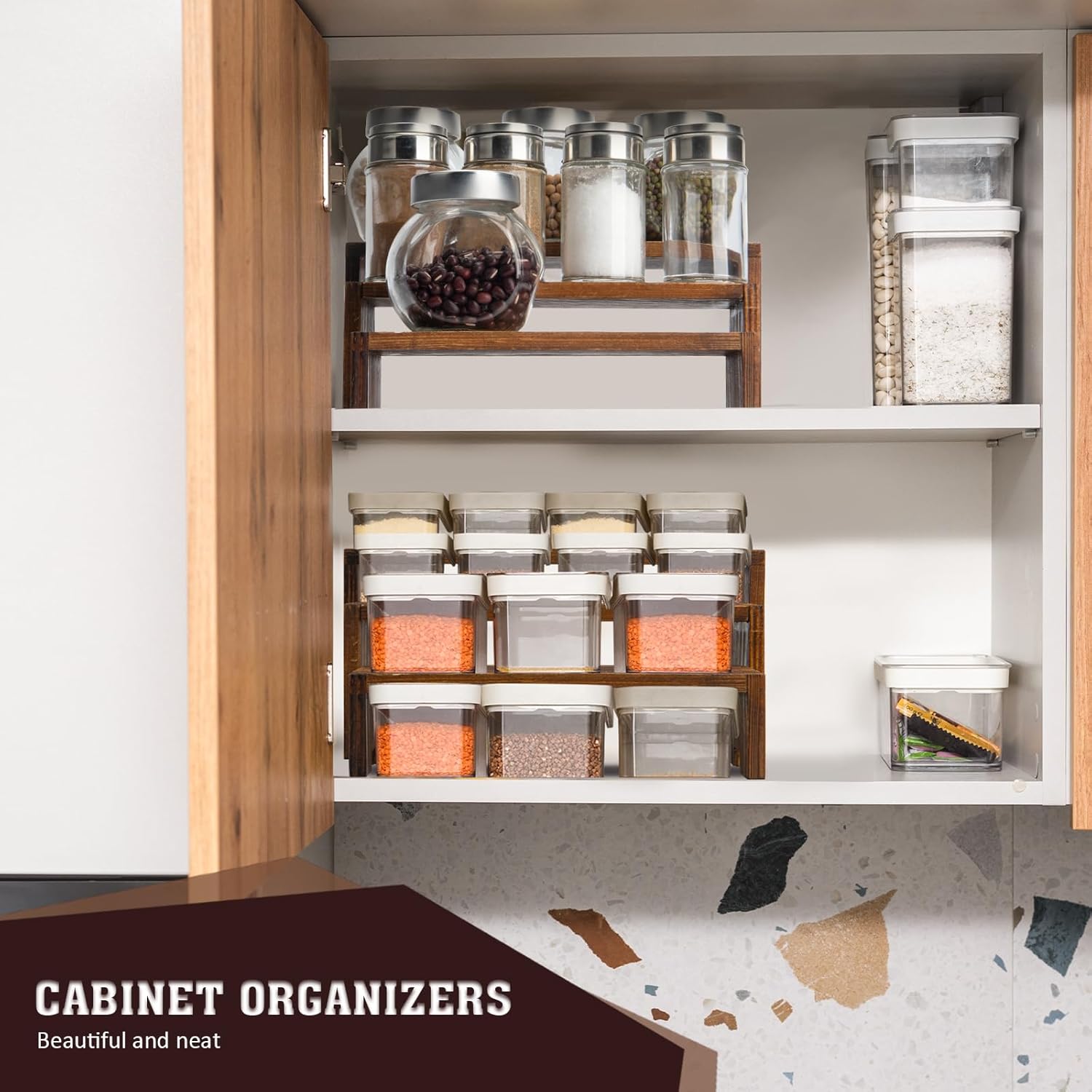 Yoshiky 3 Tier Wooden Cologne Display Riser Set