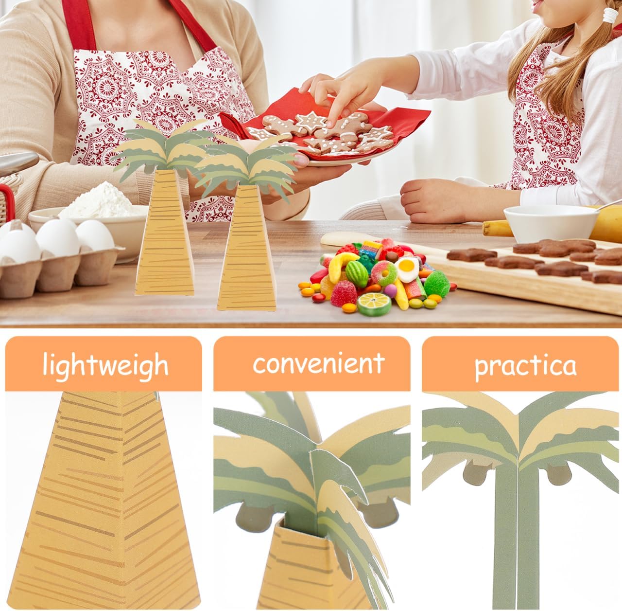 Amosfun Palm Tree Candy Box Wrappers 24Pcs