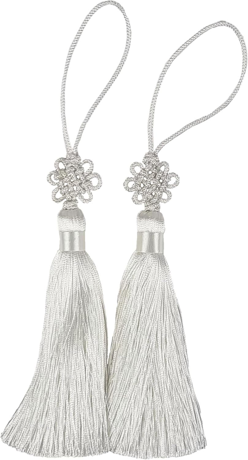 Mini Korean Silk Knot Norigae Set 2 Pack in White
