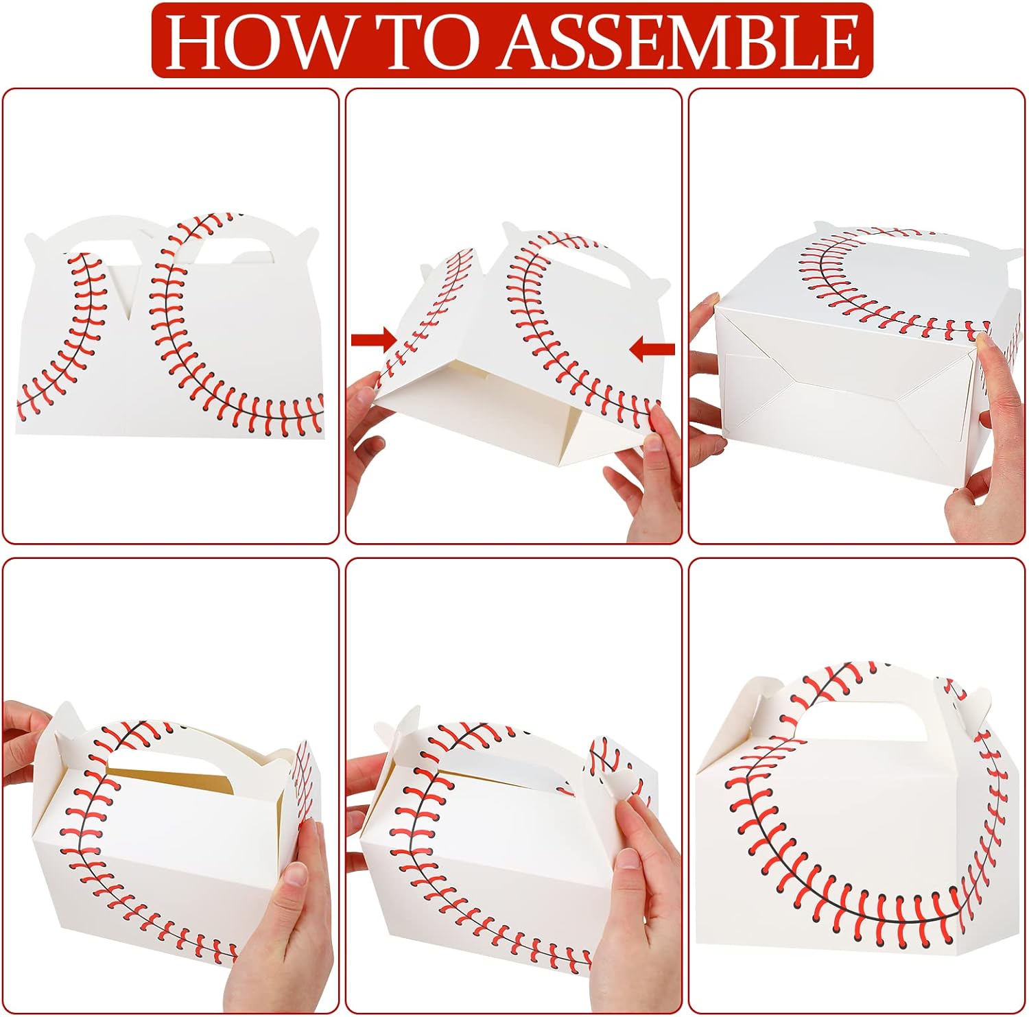 CCINEE Baseball Treat Boxes 16 PCS Party Favor Gift Bags