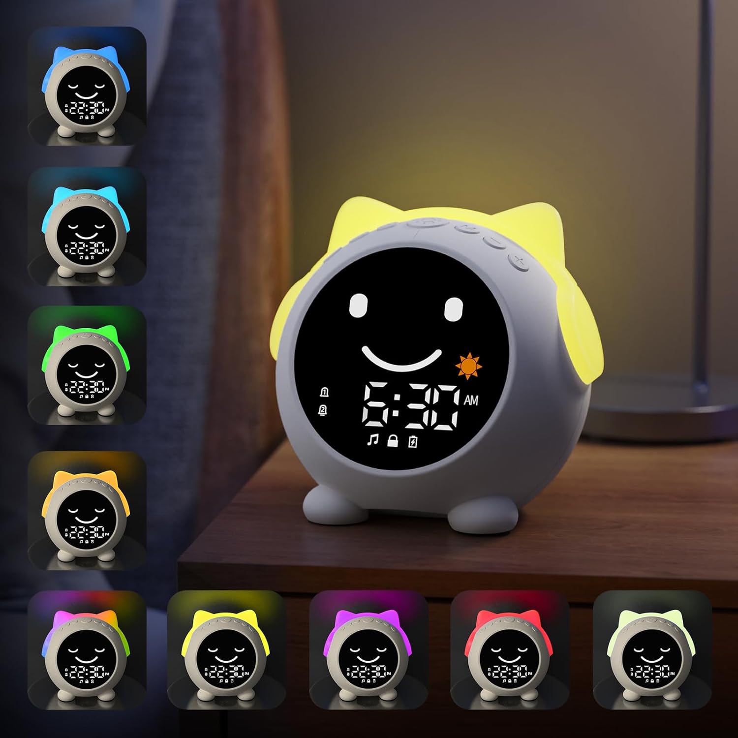 Sleep Training Clock with RGB Night Light and Music Player