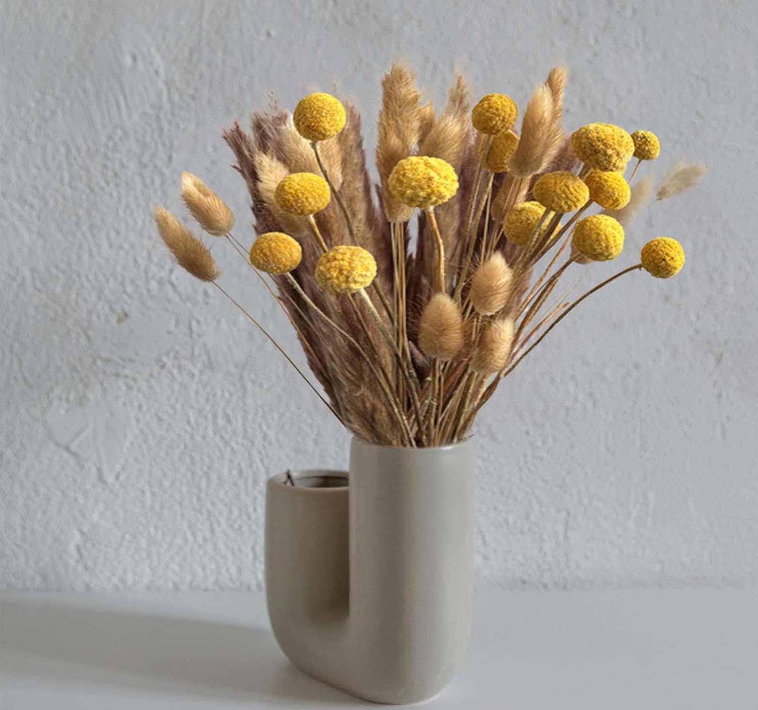 55pcs Natural Dried Flowers Bouquet for Home Wedding Centerpieces