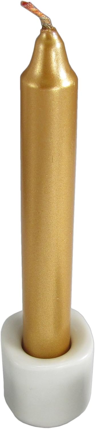AzureGreen White Ceramic Chime Candle Holder 1