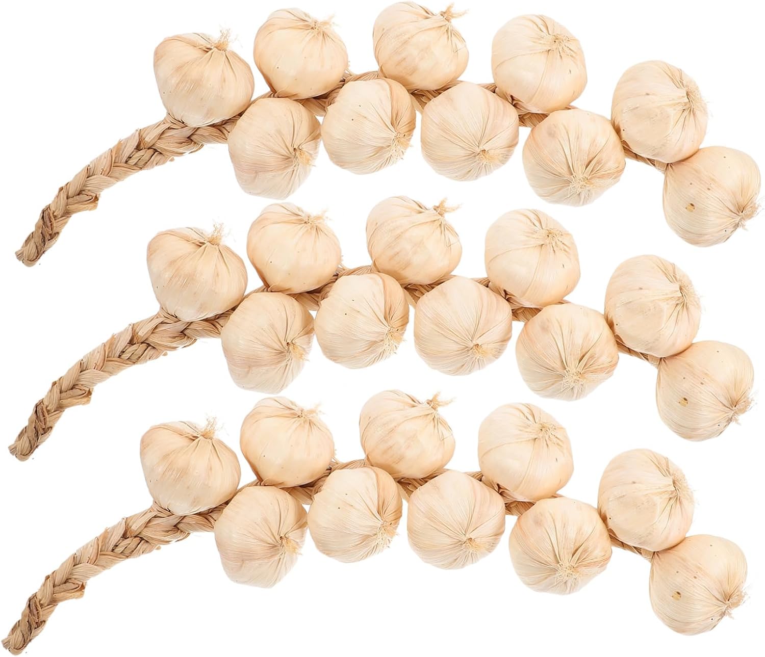 3Pcs Lifelike Fake Garlic Strings for Home and Photography Props