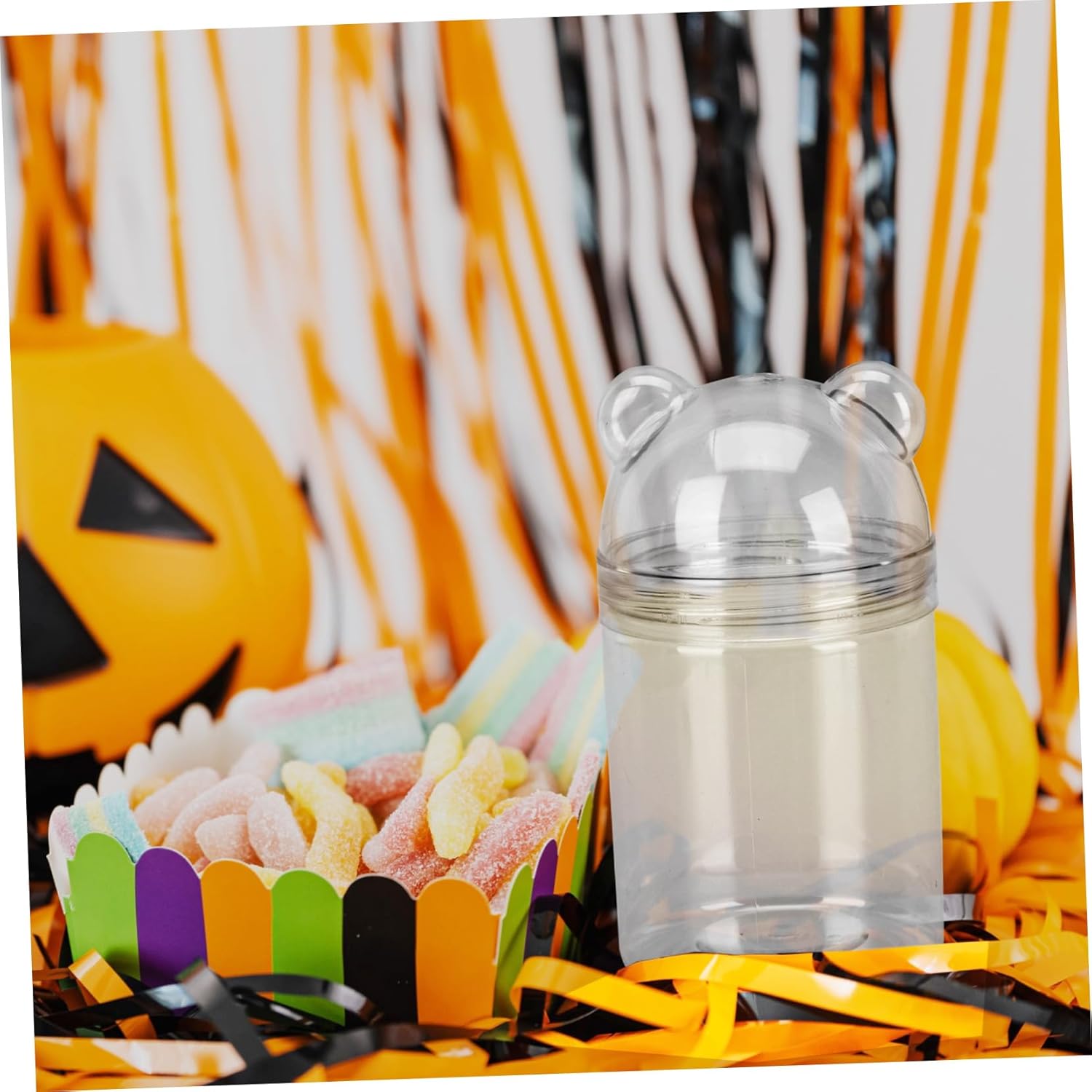8pcs Transparent Candy Storage Bottles for Parties and Weddings