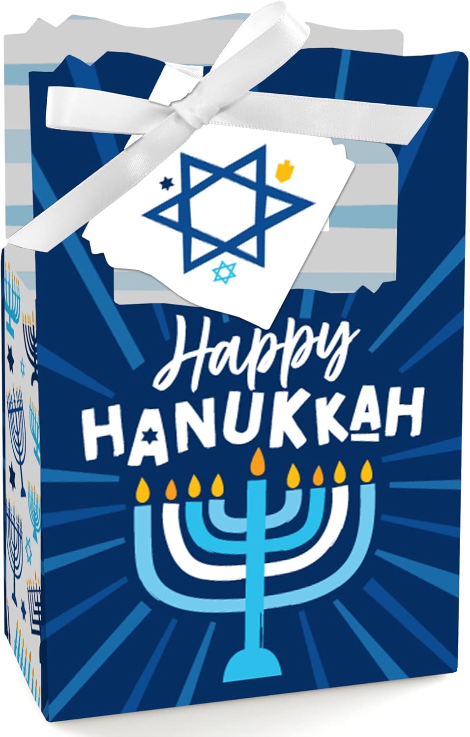 Big Dot of Happiness Hanukkah Menorah Favor Boxes Set of 12