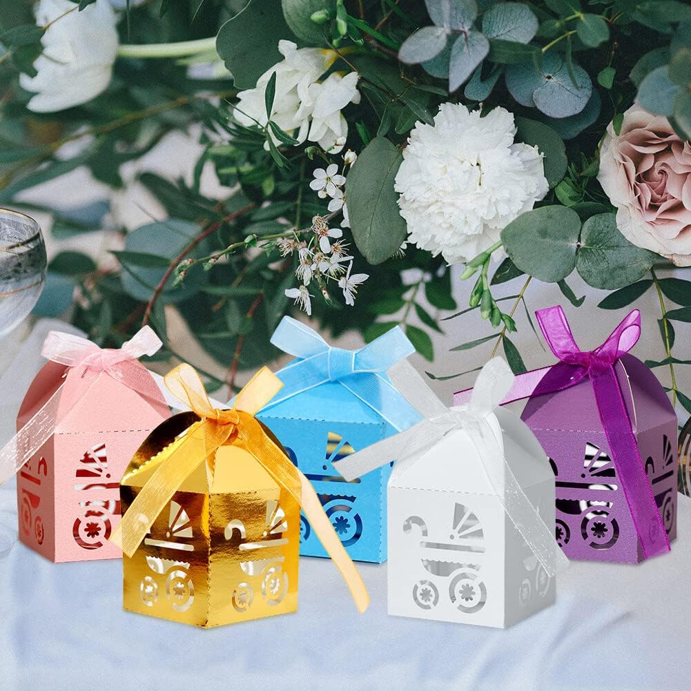 Eforcase 50PCS Hollow Out Candy Boxes Party Favor