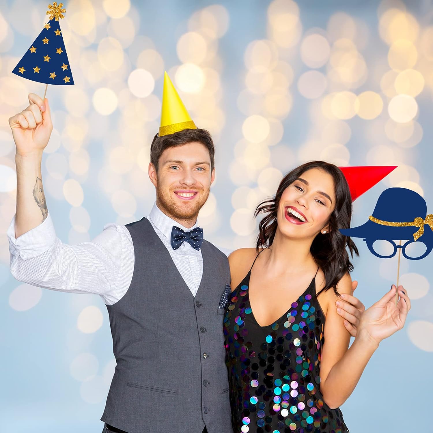 Zonon 24 Piece Photo Booth Props for Parties