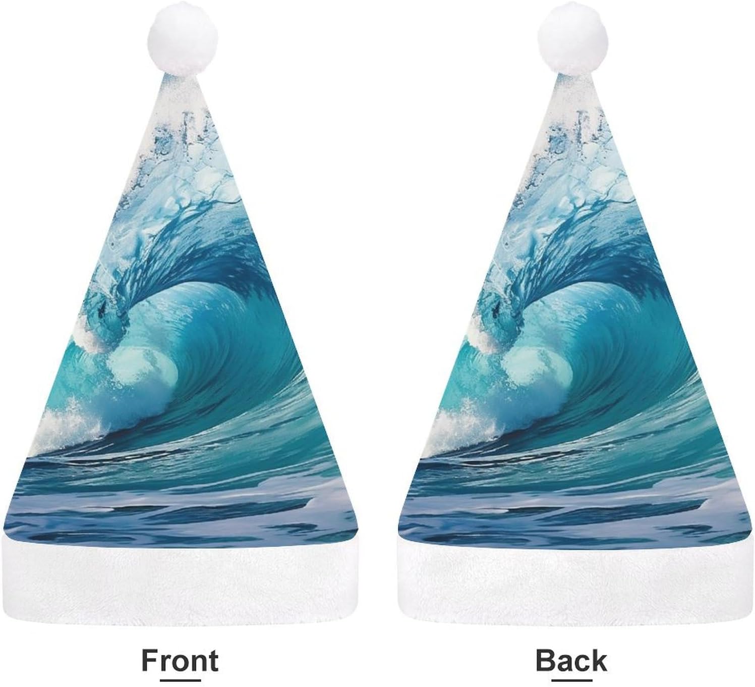 Santa Hat Sea Wave Christmas Party Headwear