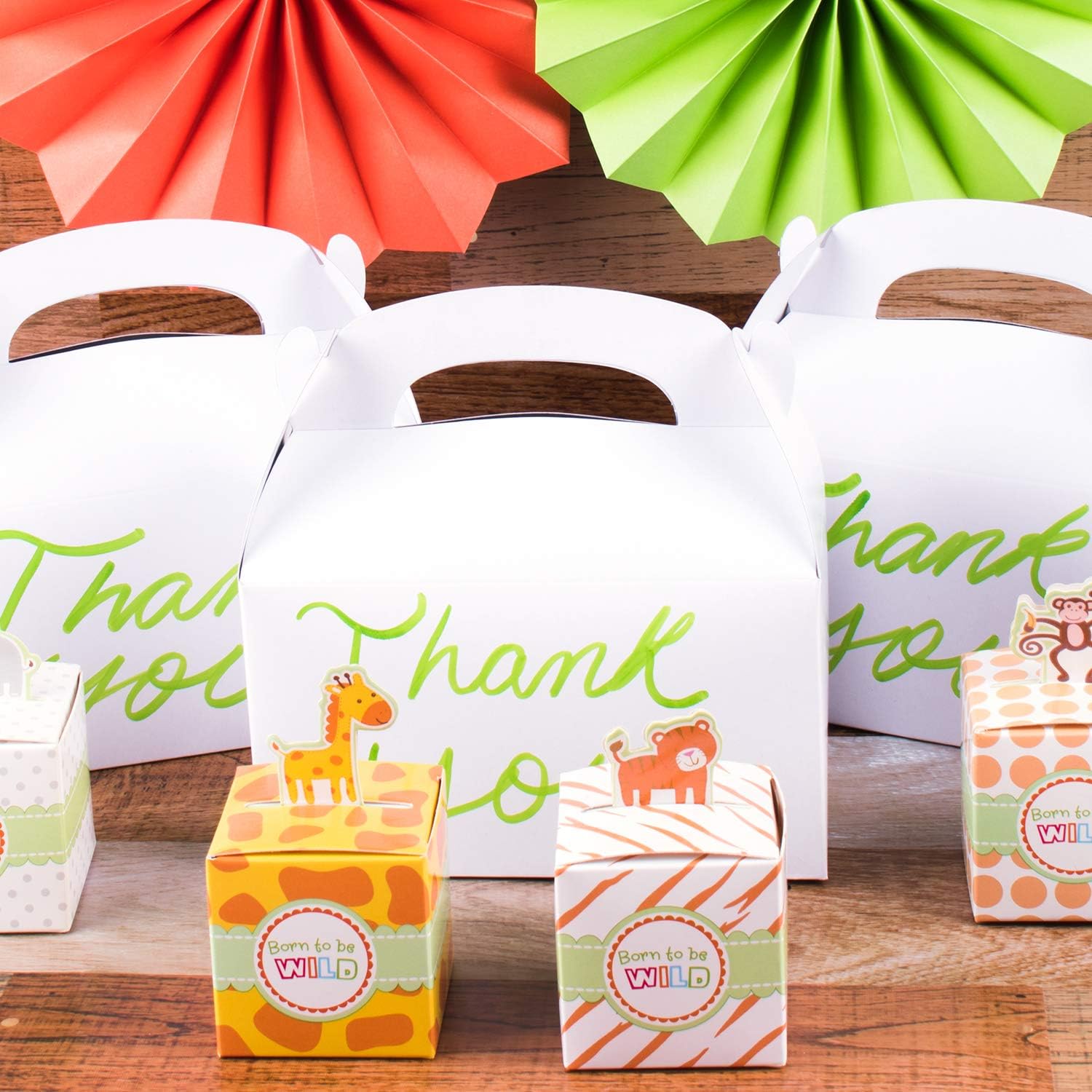 Super Z Outlet White Treat Boxes with Handles 12 Pack