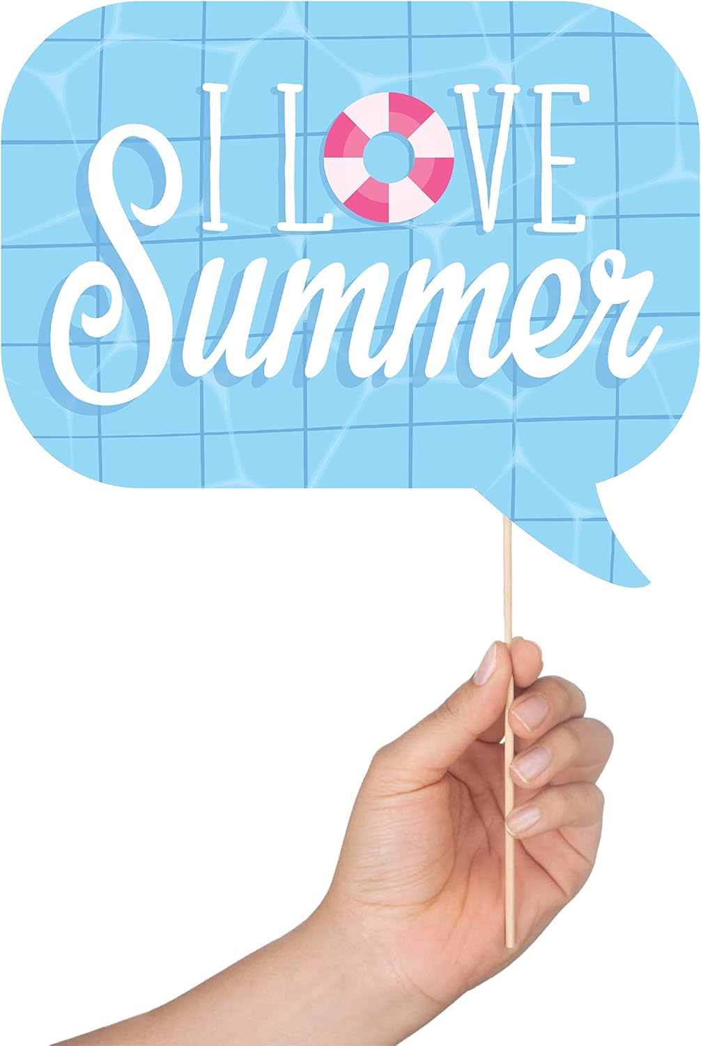 Summer Photo Booth Props - 41 Pieces with Signs Pads Sticks
