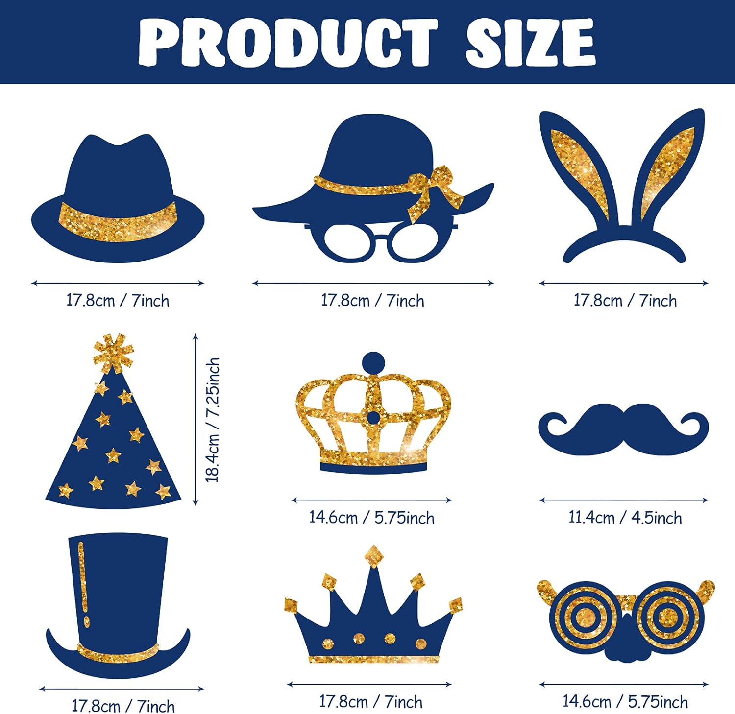 Zonon 24 Piece Photo Booth Props for Parties