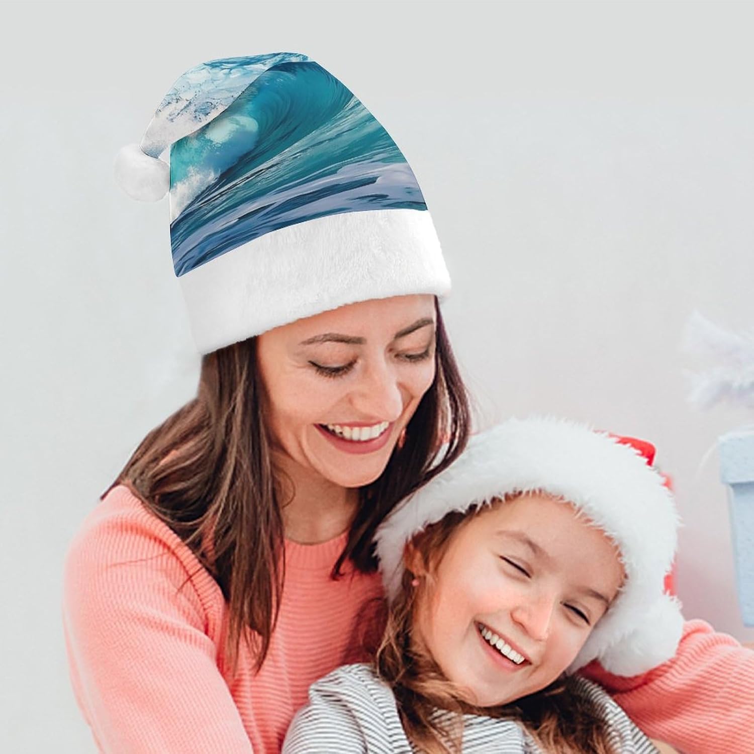 Santa Hat Sea Wave Christmas Party Headwear