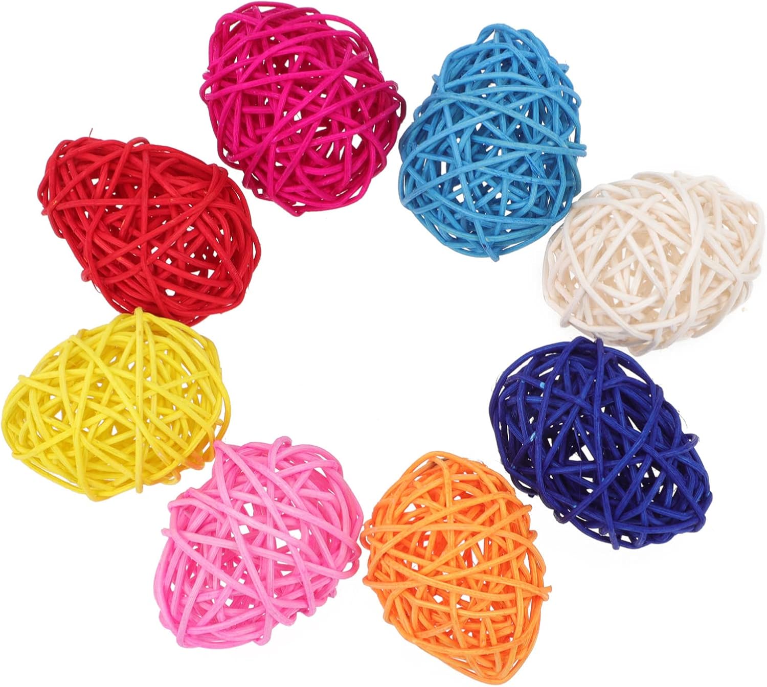 IMIKEYA 8pcs Wicker Rattan Ball Decorative Orbs