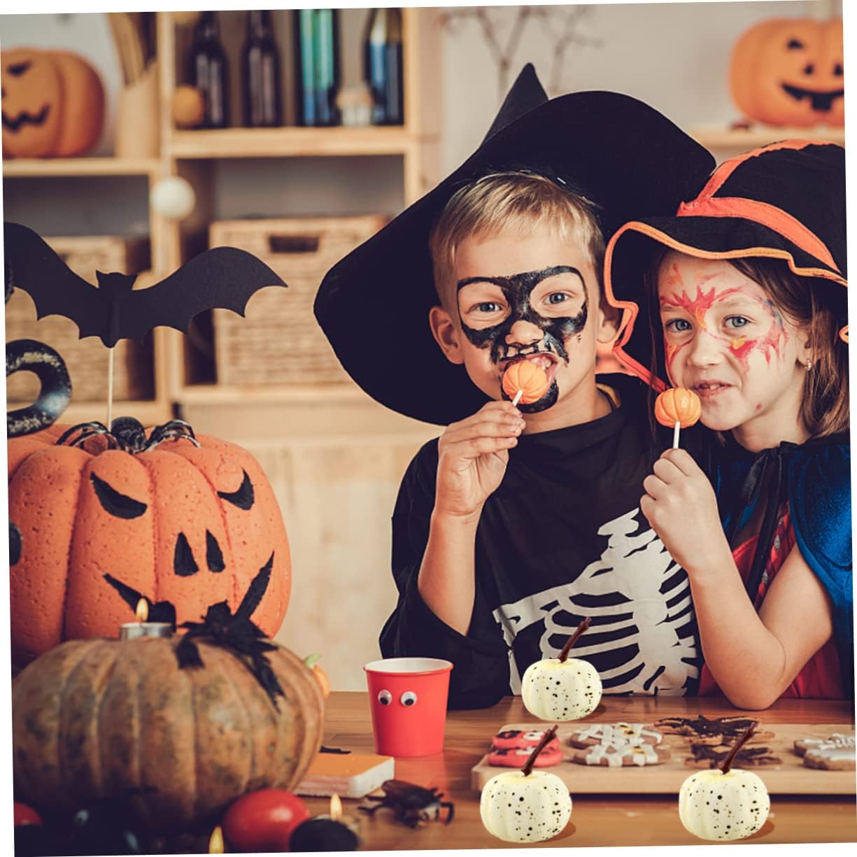 PRETYZOOM Halloween Pumpkins Decorative Set