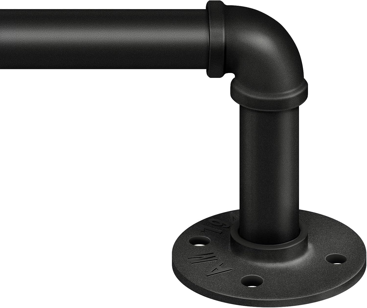 Zeerobee 1 Inch Black Curtain Rod 48-86 Inches