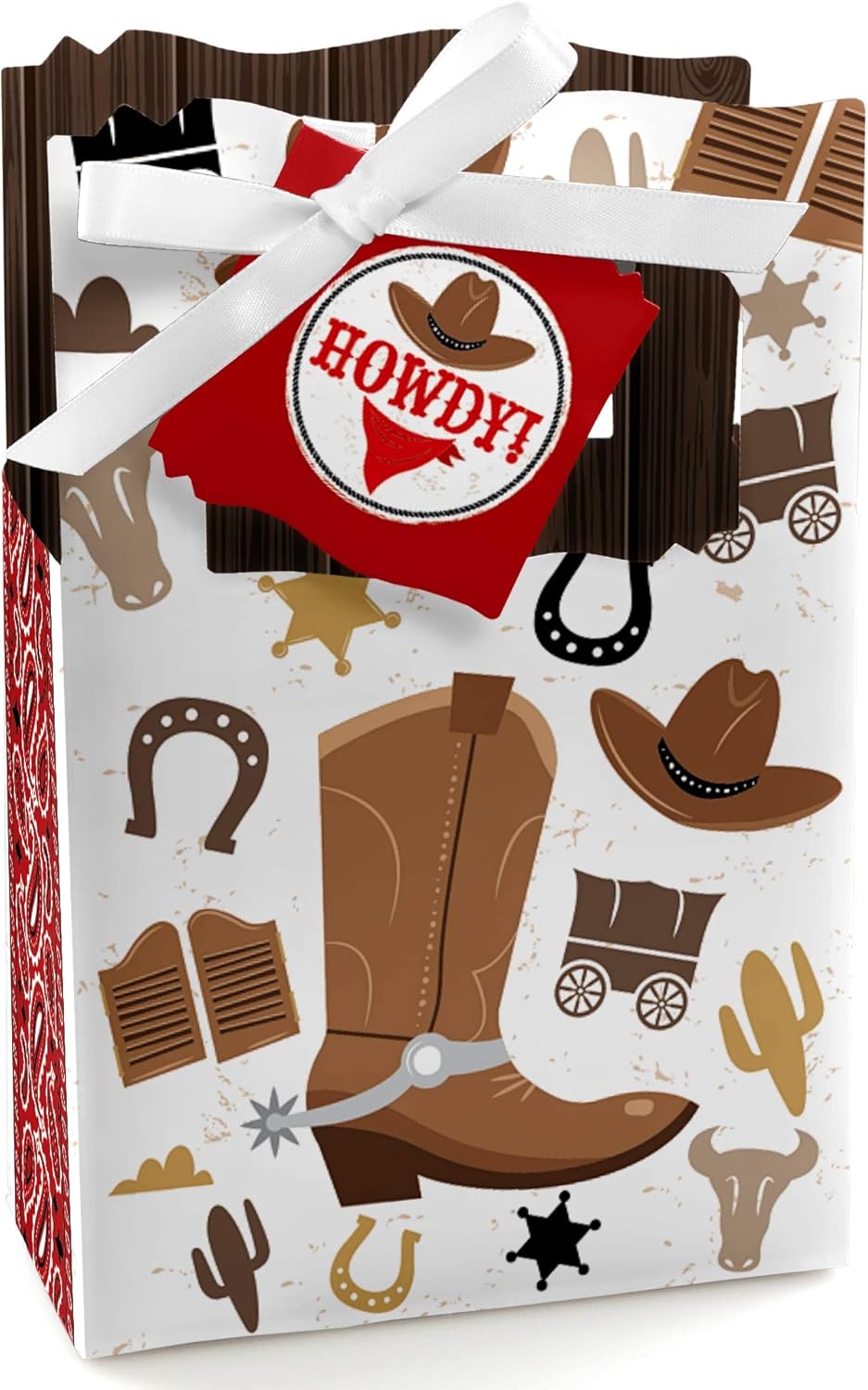 Big Dot of Happiness Western Hoedown Party Favor Boxes Set of 12