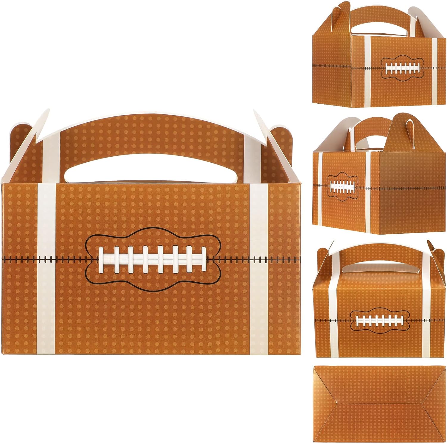 Zhehao 42 Pcs Football Treat Boxes with Handle