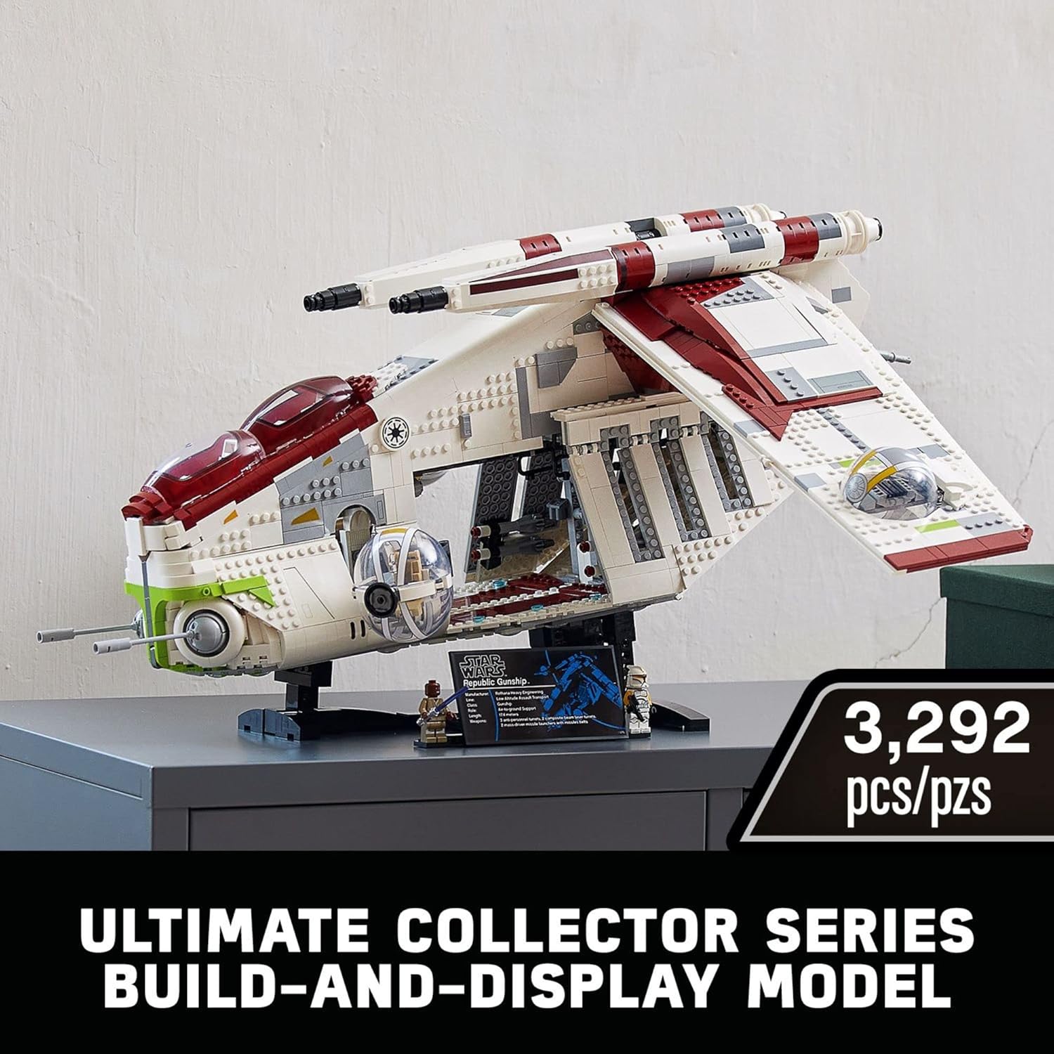 LEGO Star Wars Republic Gunship Display Model Kit for Adults