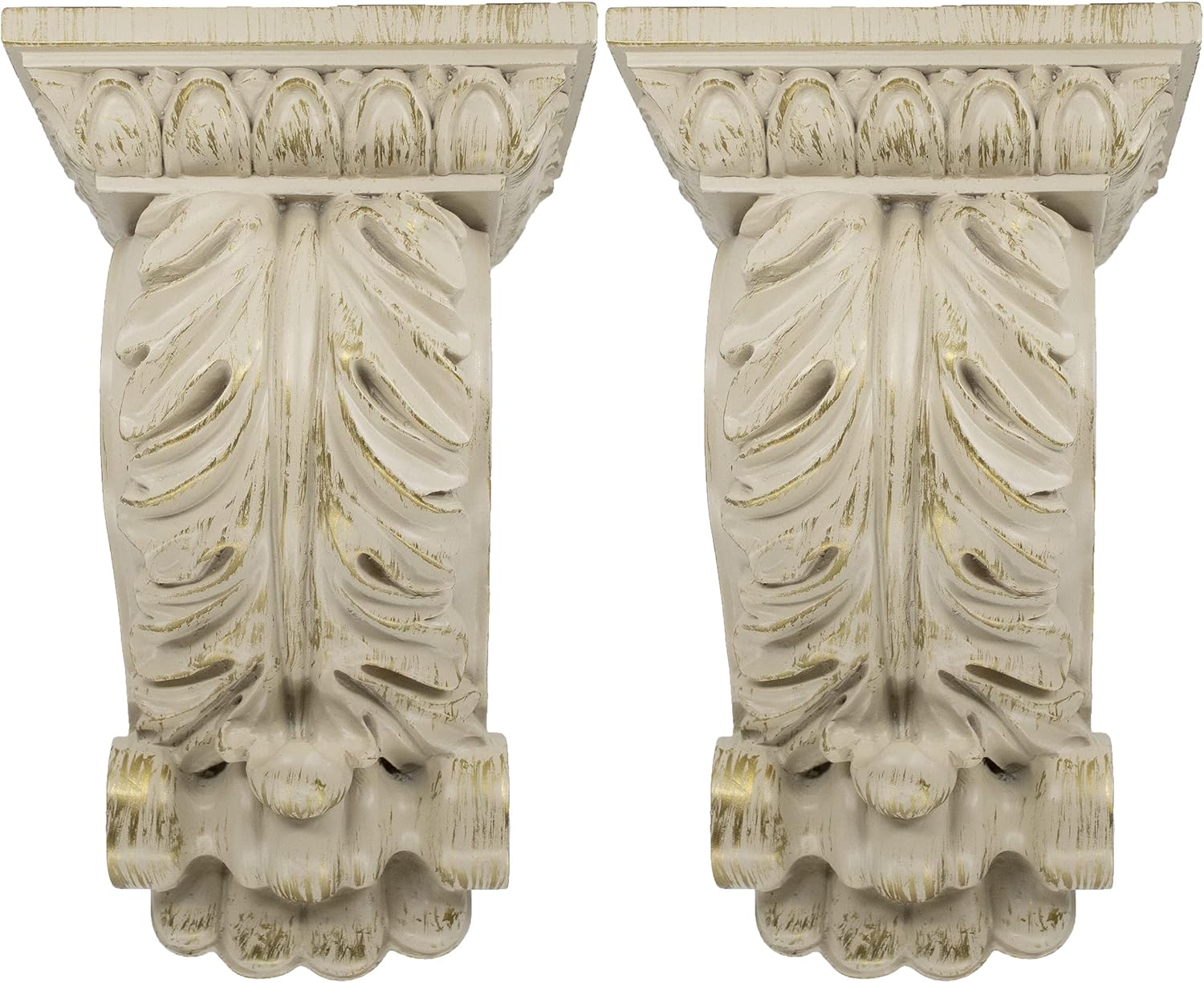 MERIVILLE Chatecu Drapery Sconce 2Pcs French White with Gold Highlight