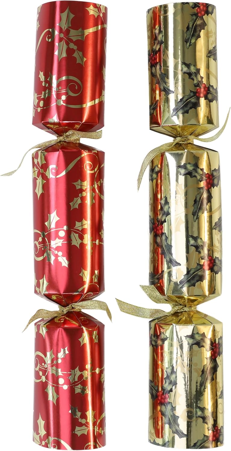 Toyland Pack of 10 Red and Gold Holly Tree Christmas Party Favors