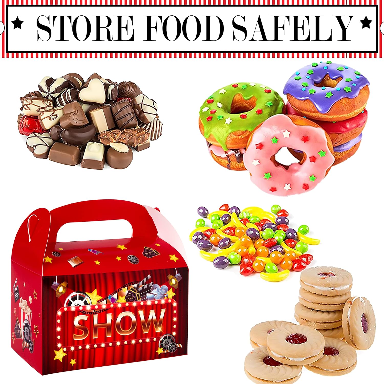 24 Pcs Movie Party Favors - Treat Boxes for Movie Night