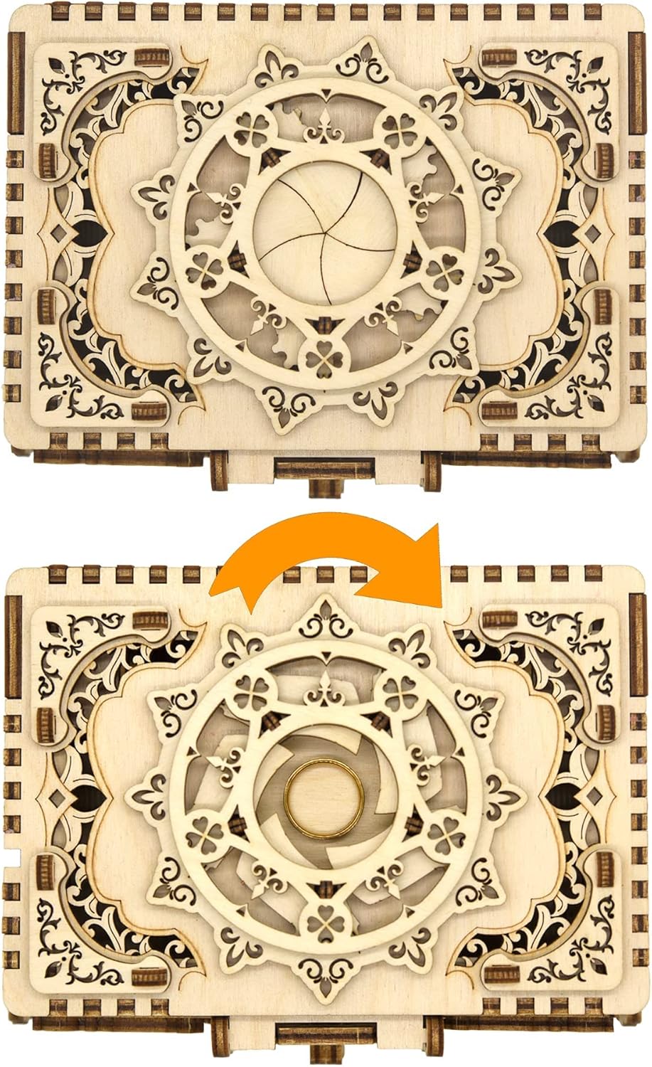 3D Wooden Puzzle Music Box - Antique Case