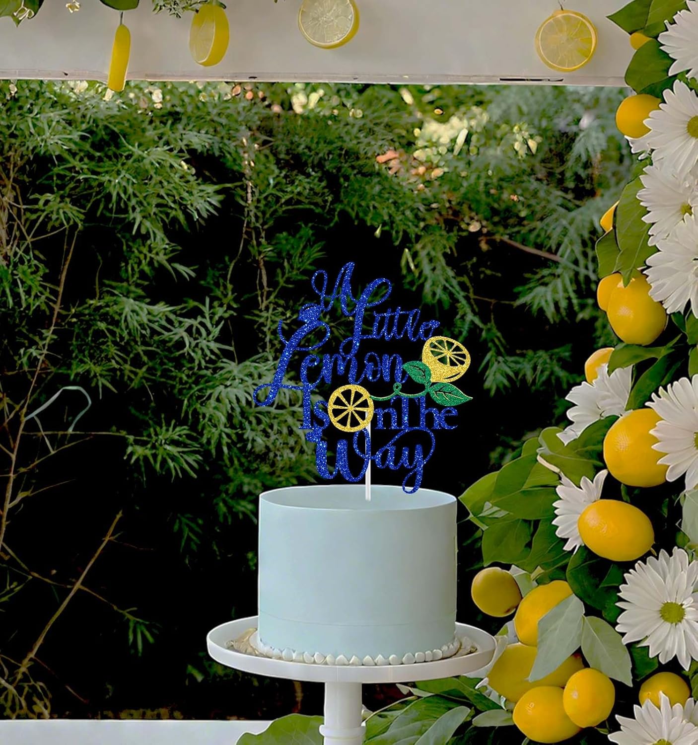 A Little Lemon is on the Way Cake Topper