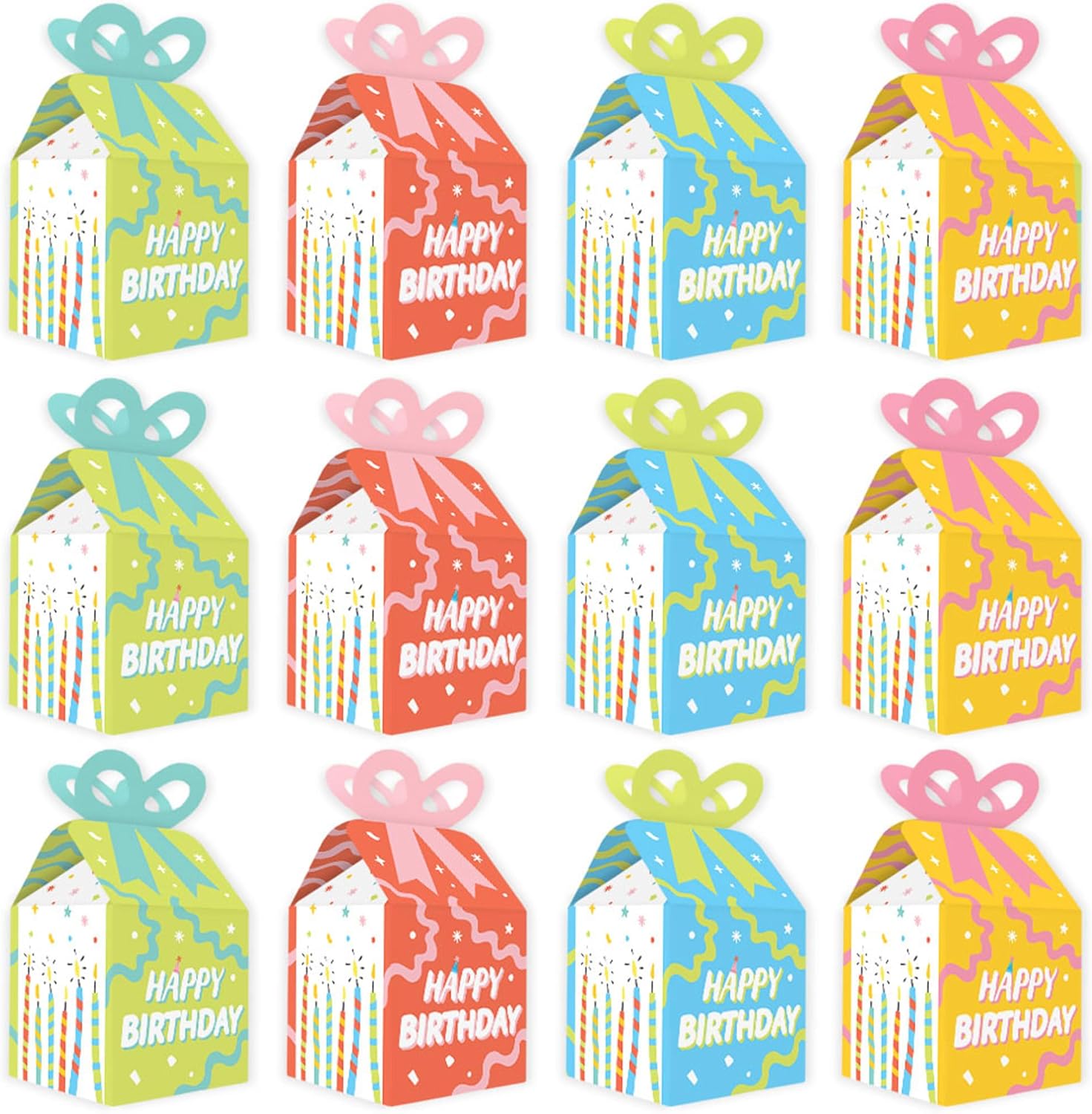 Big Dot of Happiness Party Time Bow Boxes Set of 12