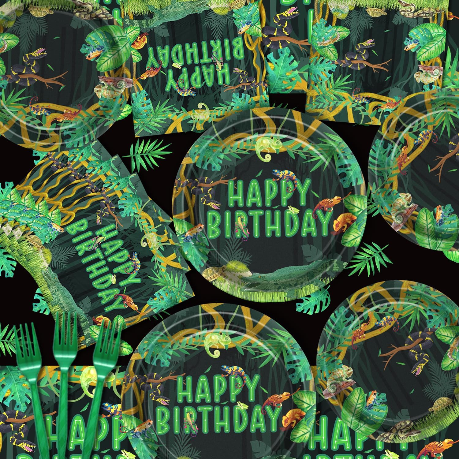 Reptile Birthday Party Set for 20 Guests